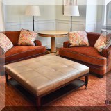 F04. Pair of Henredon loveseats. 35”h x 54”w x 42”d 